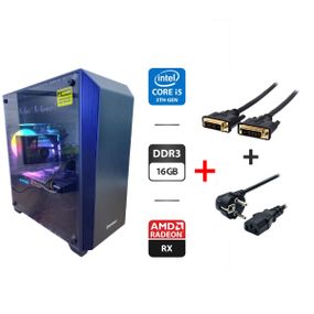 Ігровий ПК GameMax Nova Tower / Intel Core i5-3470 (4 ядра по 3.2 - 3.6 GHz) / 16 GB DDR3 / 512 GB SSD + 500 GB HDD / AMD Radeon RX 570, 4 GB GDDR5, 256-bit / 400W б/в + Подарунок Кабель DVI + живлення