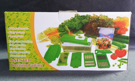 Мультислайсер Nicer Dicer Plus овочерізка механічна терка з насадкою для дрібних кубиків - 8828 | Зображення 7