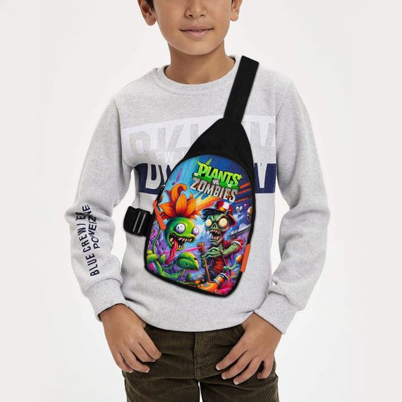 Сумка через плечо детская Растения против зомби 29х17 см сумка слинг для мальчика (02147)