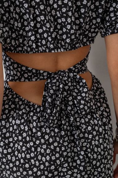 Платье софт с принтом, цвет черный, 230R0105 | Зображення 5