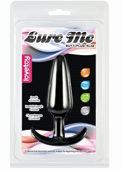 Анальна пробка - Lure Me Butt Plug S Black Sex Aura