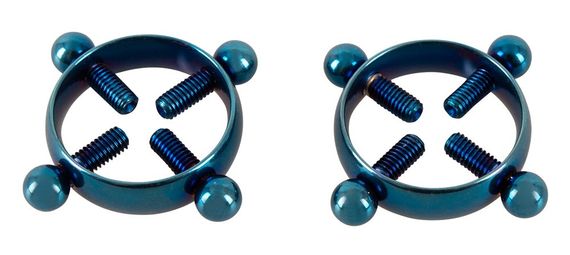 Затискачі для сосків - Bad Kitty Nipple Jewellery Blue sexstyle | Зображення 3