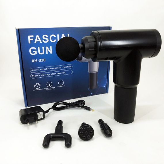 Масажер акумуляторний для тіла м'язовий портативний ручний Fascial Gun KH-320, Вібраційний пістолет TP-82 | Зображення 7