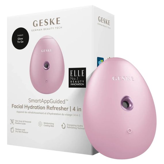 Електронний освіжувач для зволоження обличчя GESKE Facial Hydration Refresher 4в1 gray, Рожевий