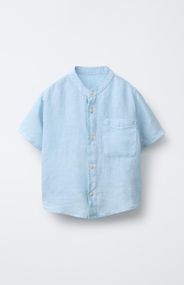 Дитяча лляна сорочка для хлопчика Zara 104 см Блакитна (26021802D)