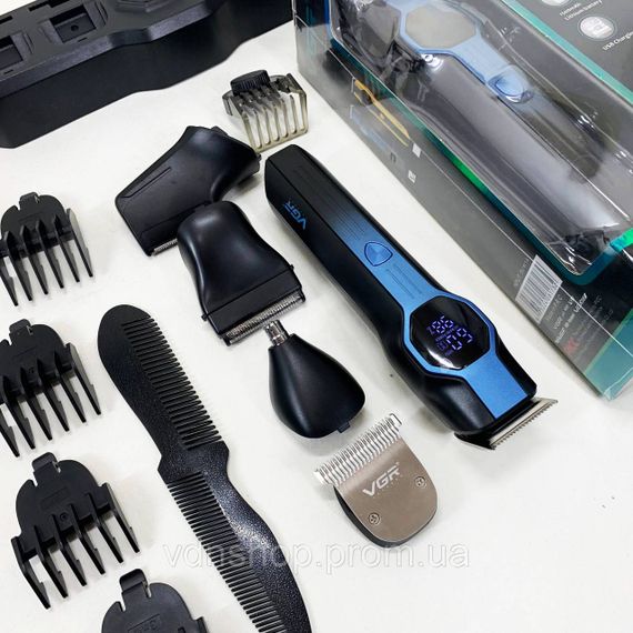 Акумуляторна машинка-тример для стрижки волосся VGR V-173 13 в 1, Тример для волосся портативний BX-60 | Зображення 8