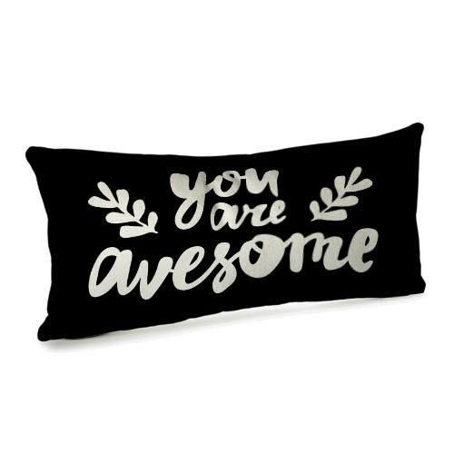 Подушка для дивану оксамитова You are awesome 50x24 см (52BP_18L008)