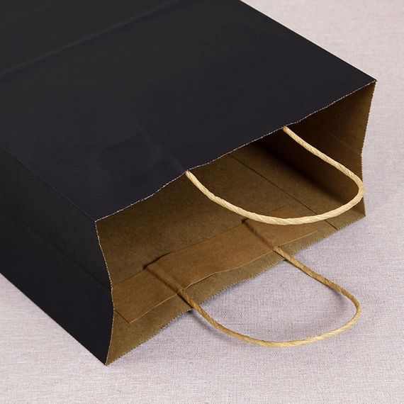 Паперовий крафт-пакет Babydoll 24х15х9 см. Чорний KP | Зображення 5