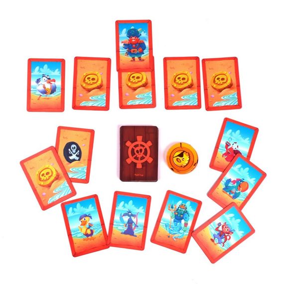 Детская карточная игра "Карррамба пираты! Vladi Toys" VT8077-07, 50 карт 12 монет, правила игры | Зображення 1