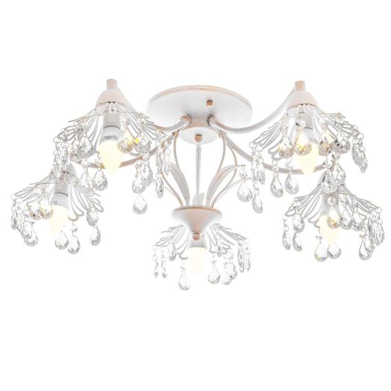 Люстра потолочная винтаж в спальню E14 40W WH (LK-632C/5) | Зображення 1