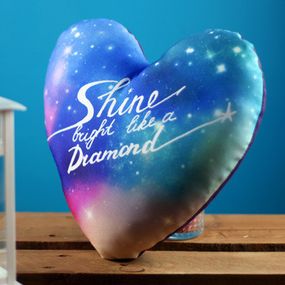 Подушка сердце Shine bright like a Diamond 37x37 см (4PS_WOL006)