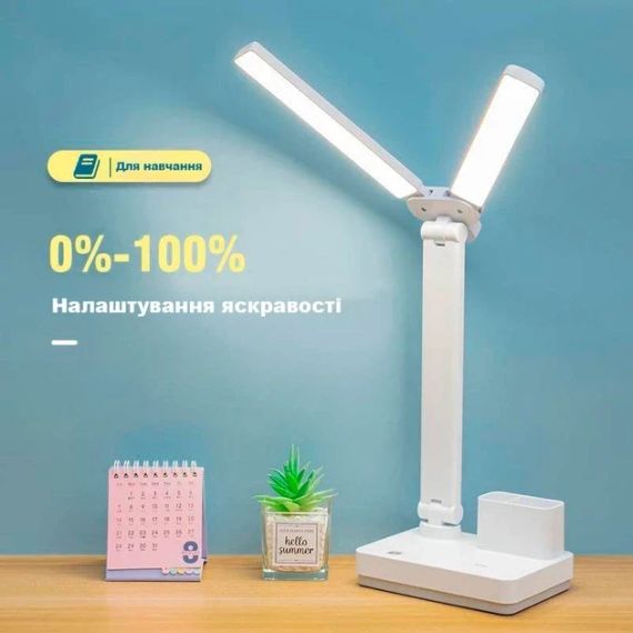 Лампа настільна DIGAD 866 (Сенсор) (LED-5730) (15 W) (3000-6000K) Акумулятор-18650 (3000mAh) | Зображення 3