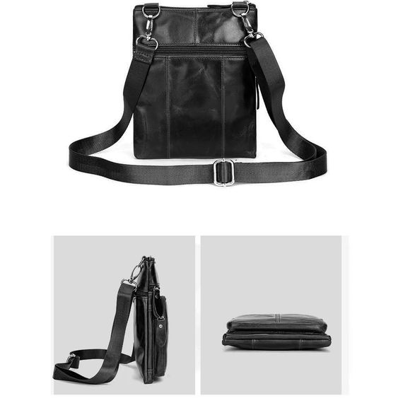 Чоловіча сумка з натуральної італійської шкіри флотар – 5 кишень, міцна фурнітура | Зображення 1