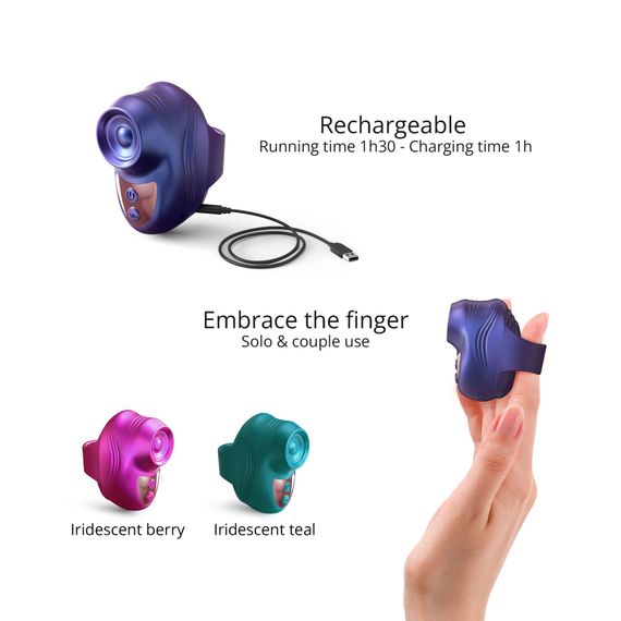 Вібратор на палець Love To Love KISSCOOL - IRIDESCENT INDIGO | Зображення 2