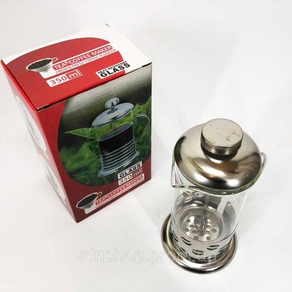 Заварник скляний з пресом, Прес-заварник для чаю Френч-прес для кухні сервірування JB-49 | Зображення 3