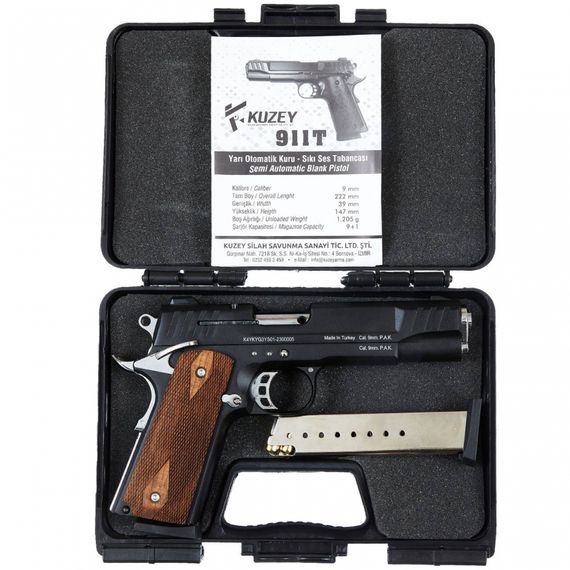 KUZEY 911T#1 Black/Brown Wooden Grips + магазин | Зображення 2