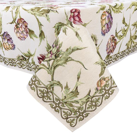 Скатертина гобеленова ARTICHOKE Limaso, 137x220, Прямокутна, Квітковий, Без люрексу, 60% поліестер, 24% бавовна, 16% акрил, Гобелен | Зображення 1