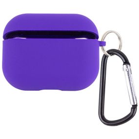Силіконовий футляр з мікрофіброю для навушників Airpods 4 / 5 Фіолетовий / Ultra Violet
