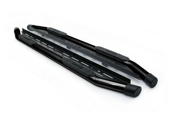 Боковые пороги Amazon Black (2 шт, черные) для Volkswagen Amarok 2010-2022 гг | Зображення 1