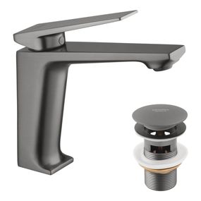 Смеситель для раковины Kroner KRP Ersel-GRP0111BV с донным клапаном (CV035469)