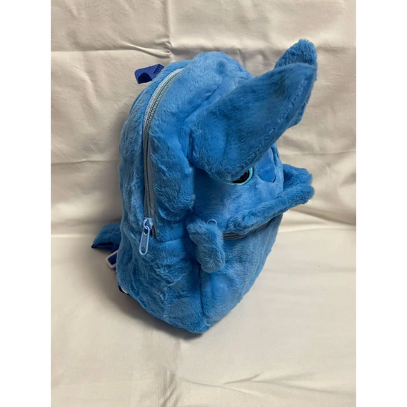 Дитячий плюшевий рюкзак Стіч синього кольору з двома відділеннями 28×24.5×10 см для саду та прогулянок | Зображення 4