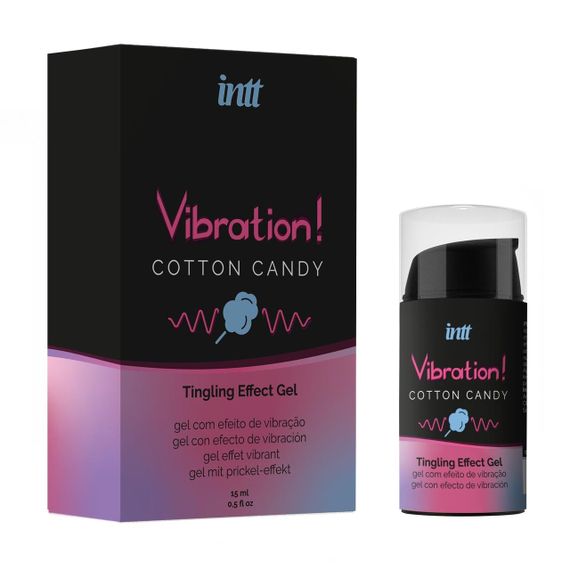 Рідкий вібратор Intt Vibration Cotton Candy (15 мл), густий гель, дуже смачний, діє до 30 хвилин sexstyle