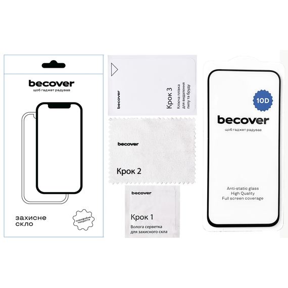 Скло захисне BeCover Google Pixel 8a 10D Black (711491) | Зображення 2