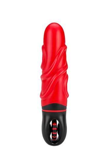 Розкішний вібратор з опуклими ребрашками для стимуляції AMOR BIG VIBRATOR BRUCE Red (Застосунок НЕ Sex Aura | Зображення 1