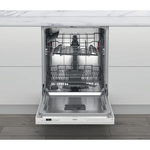 Посудомийна машина Whirlpool вбудована, 13компл., A++, 60см, дисплей, інв., білий (W2IHD526A) | Зображення 2