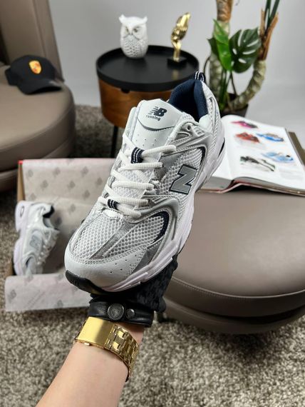 Чоловічі кросівки  New 530 Premium White Navy Silver  весна / лето / осень A3656 43 27.5 см | Зображення 3