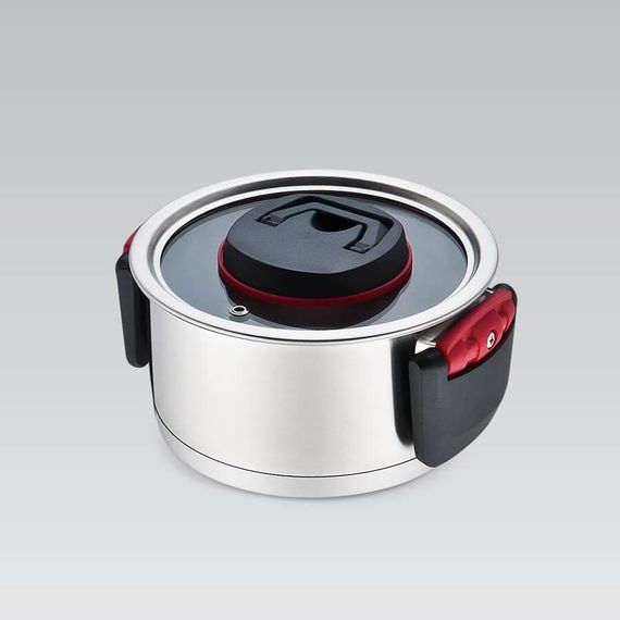 Каструля Maestro MR-3530-24, 5.5 л, 24 см, з нержавіючої сталі з кришкою та складними ручками | Зображення 3