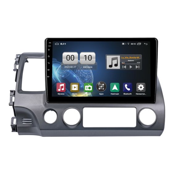 Штатна магнітола серії QIV Q1 під Honda Civic 8 FK FN FD 2005-2012 (F1) (W1) 10 дюймів