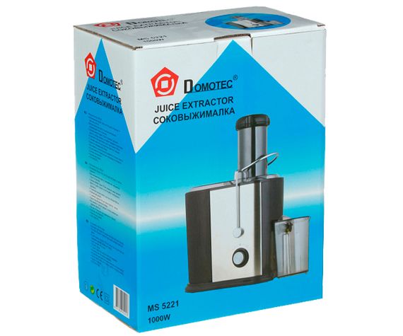 Соковитискач електричний відцентровий для овочів та фруктів Domotec MS-5221 чорний 1000W (MS-5221_1600) | Зображення 5