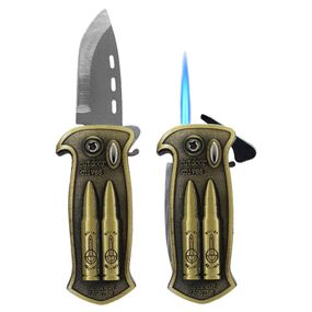Газовая Зажигалка Нож Выкидной С Открывалкой "Bullet Lighter"
