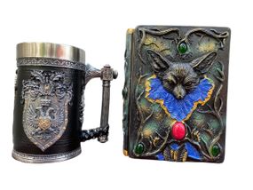 Подарунковий набір Кухоль 3D Щит і Корона та Блокнот 3D «Лісовий Гримуар Лиси»