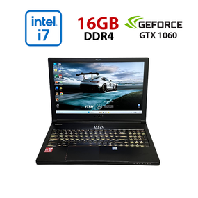 Ігровий ноутбук Б-класу MSI GS63 Stealth 8RE / 15.6" (1920x1080) IPS / Intel Core i7-8750H (6 (12) ядер по 2.2 - 4.1 GHz) / 16 GB DDR4 / 512 GB SSD / nVidia GeForce GTX 1060, 6 GB GDDR5, 192-bit / WebCam / Win 11 Pro б/в