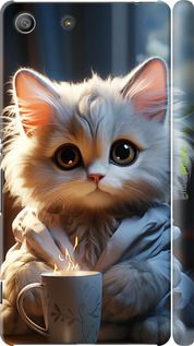 Чохол на Sony Xperia M5 E5633 Білий кіт "5646c-217-2448"