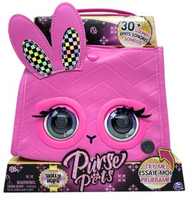 Сумочка Purse Pets зайчик Holly Hops кліпають очі видає звуки та мелодії рожева