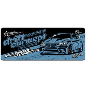 Килимок 300*700 тканинний Drift concept з бічним прошивкою, товщина 2 мм, Dark blue, Пакет