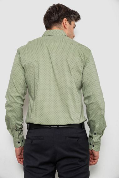 Рубашка мужская с принтом, цвет оливковый, 214R7173 | Зображення 4