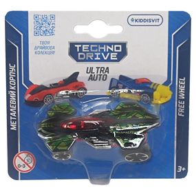 Игровая мини-машинка Ultra Auto TechnoDrive 250321W-12 металлический корпус