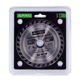 Диск пильний по дереву 125х22.2х30Т APRO 8301021