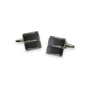 Запонки Lindenmann 3159 з чорним котячим оком