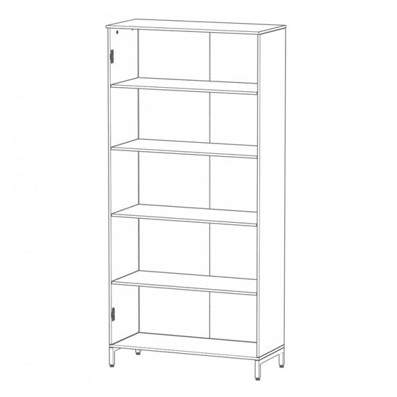 Шкаф офисный Loft Design LT-900-1900 белый борас | Зображення 6