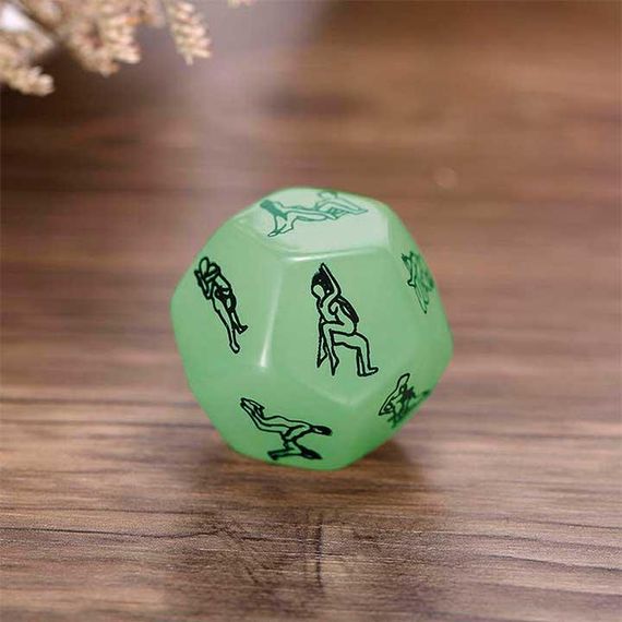 Романтична гра неоновий дванадцятигранний кубик "Пози" — Sex кубик