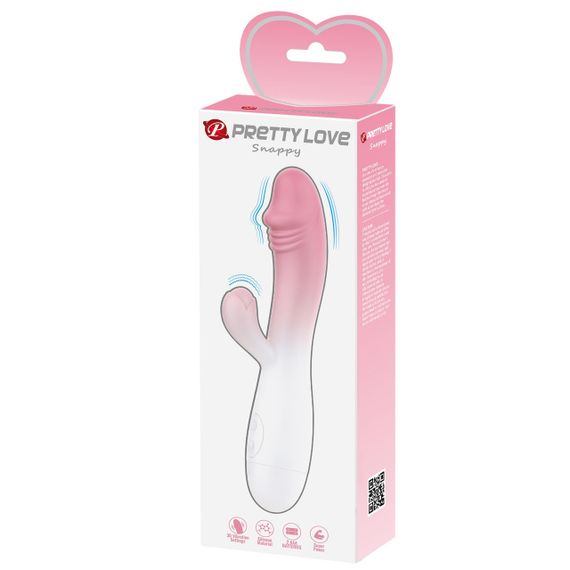 Вібратор-кролик PRETTY LOVE Snappy з реалістичною головкою, рожевий, 19 х 3.2 см Sex Aura | Зображення 7