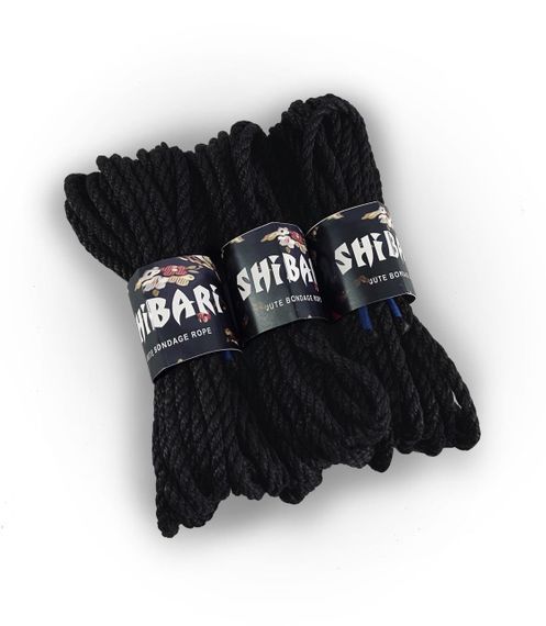 Джутова мотузка для шібарі Feral Feelings Shibari Rope, 8 м чорна Sex Aura | Зображення 1