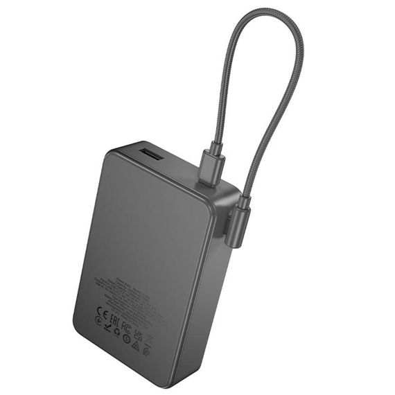 Портативний ЗП Power Bank Hoco J170A Starlight 22.5W+PD20W with cable 20000 mAh Metal gray | Зображення 3