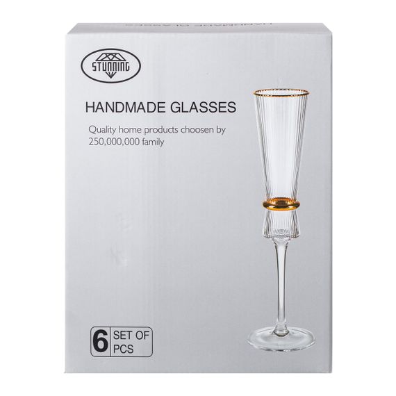 Бокалы для шампанского, 200 мл, набор из 6 штук HP-16-8 | Зображення 3