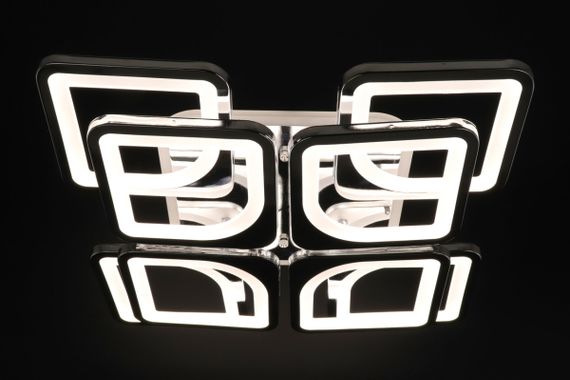 Люстра світлодіодна стельова LED світильник для квартири на стелю лед з пультом 25750 Хром 11х43х43 см. | Зображення 3
